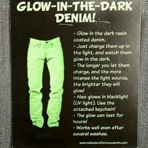 Glow-in-the-dark jeans
